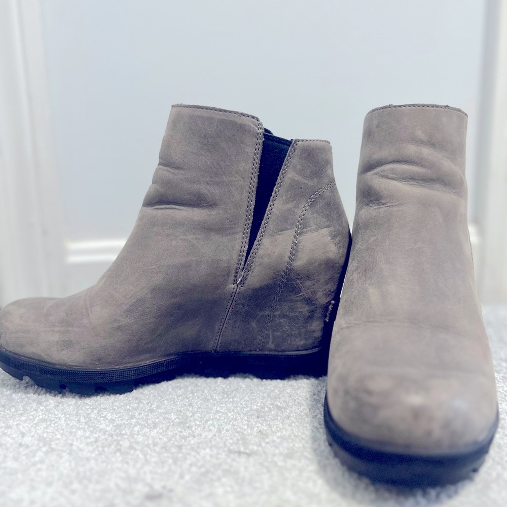 Sorel Joan of Arc Wedge Boot, Size 8, Grey